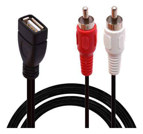 Cable Usb A Rca, Usb A 2.0 Hembra A 2 Rca Macho Jack Y Sp...