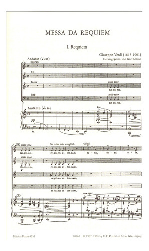 G. Verdi: Requiem For Smeztb Soli, Chor And Orchestra, Vocal