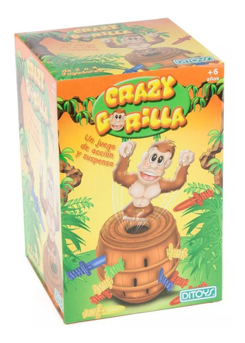 Imagen 2 de 5 de Juego de mesa Crazy gorilla Ditoys 611