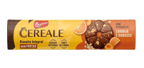 Imagem 1 de 1 de Biscoito Cereale & Frutas Damasco E Laranja Bauducco 147g