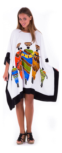 Shu-shi Mujer Corto Caftan Poncho Tribal T B01mqd7xay_050424