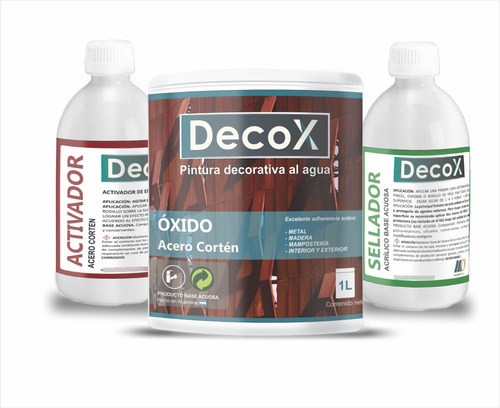 Decox | Pintura Efecto Oxido De Hierro Real | 1lt Hasta 8m2