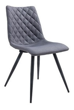 Silla Alessia Tela - Gris / Negro Këssa Muebles