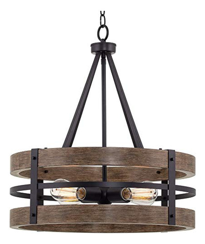 Maybrook 23  4-light Modern Farmhouse Chandelier, Black...