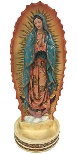 Icono De Nuestra Señora De Guadalupe Resina Rosario Titular 