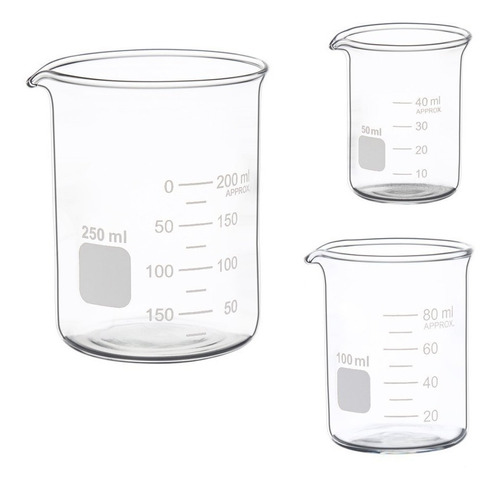 Beaker De Vidrio 50ml 100ml 250ml