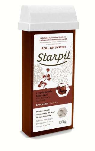 Imagem 1 de 1 de Cera Depilatoria Roll-on Starpil Chocolate 100g (20 Unid)