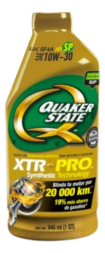 Aceite Quaker State Xtro-pro Sae 10w30 Sp 946ml
