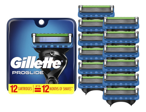 12 Cuchillas De Repuesto Gillette Proglide Navaja De Hombre