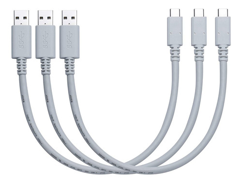 1ft, Paquete De 3 Cable Usb 3.1 Gen2 10gpbs Tipo C A A,...