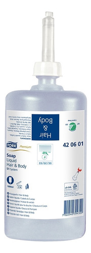 Jabón Premium Tork - Líquido Hair And Body 1 Lt X 6 Und