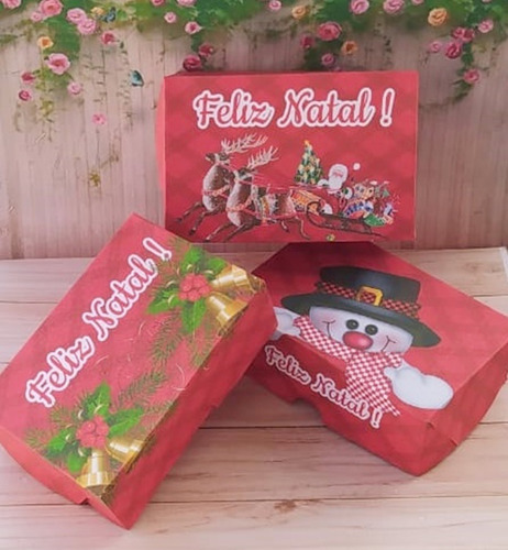 Imagem 1 de 5 de 30 Caixas Natal Para 6 Doces