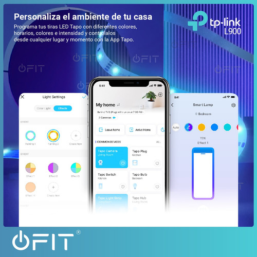 Imagen 4 de 10 de Tira De Luz Led Wi-fi Rgb 5mts Inteligente Streaming Tp-link