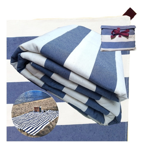 Imagen 3 de 7 de Lona Playera Supergrande 2x1,5m 4 Personas 4 Presillas Bolsa
