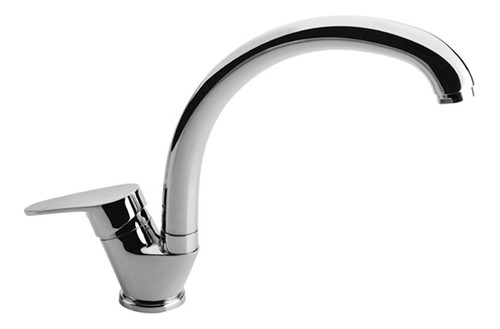 Imagen 1 de 10 de Griferia Monocomando Cisne Mesada Fv Metal Cocina Alta