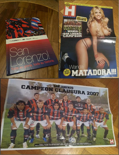 San Lorenzo, Libro Dvd Y Póster Wanda Nara