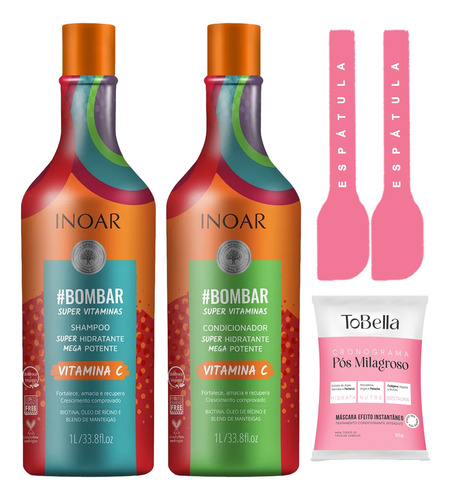 Inoar Vitamina C Bombar Super Vitaminas Shampoo Condicionado