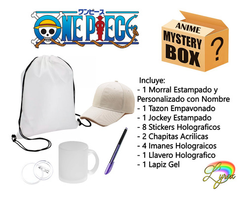 One Piece Mystery Box Tazon Lapiz Jockey Chapita Llavero