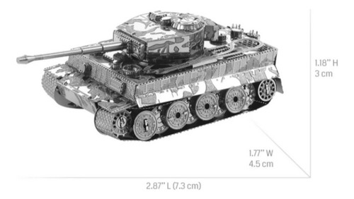 Tanque Tiger I - Rompecabezas Metálico 3d Puzzle (Usado)