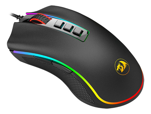 Mouse Gamer Redragon M711 Cobra Preto 12.000 Dpi Preto