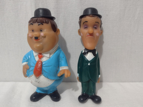 Bonecos De Borracha Antigos Do Gordo E O Magro Larry Harman (Usado)