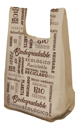 25 Kilos Bolsa Camiseta Biodegradable Mediana