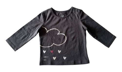 Camibuzo Bebé Niña Gris Ratón Estampada Algodón Marca Z Kids