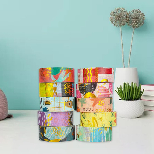 10x Washi Tapes Cintas Adhesivas Decoración Artística