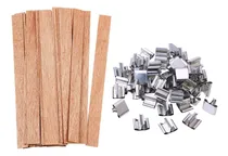 Comprar Kit De 100 Mechas De Madera Para Velas, Incluye 50 Mechas D.