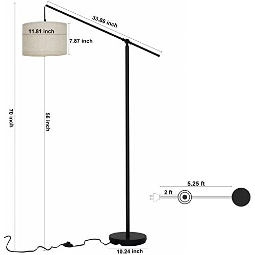 Lámpara De Pie De Arco Voladizo Para Sofá Lectura