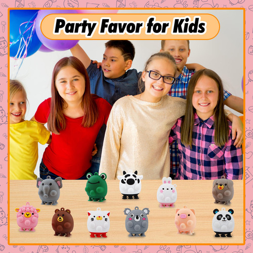 Juguetes De Succión Animal Pop Fidget Childfun, 12 Unidades