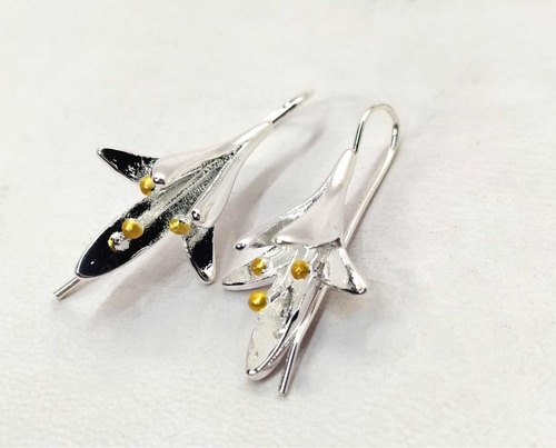 Aretes Pendientes Con Flores Joyería De Fiesta O Boda