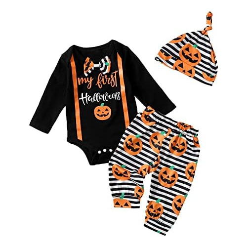 Conjunto De Halloween Niños, Ropa De Calabaza Bebés, ...