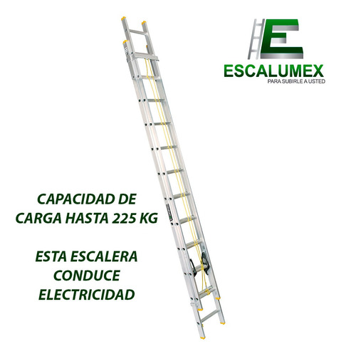 Escalera Colisa 24 Escalones Aluminio Escalumex Mexicana - S