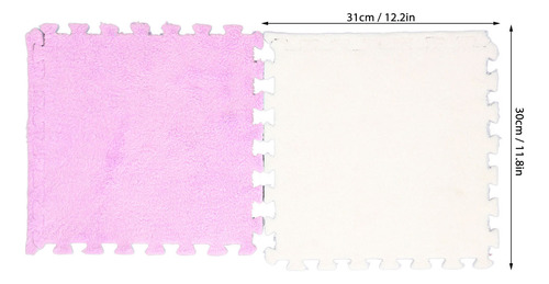 Alfombrilla De Felpa Gruesa Entrelazada, 10 Unidades, Espuma