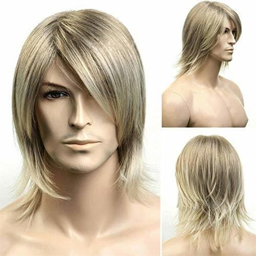 Pelucas - Peluca - Kaneles Short Blonde Straight Men's Wig R