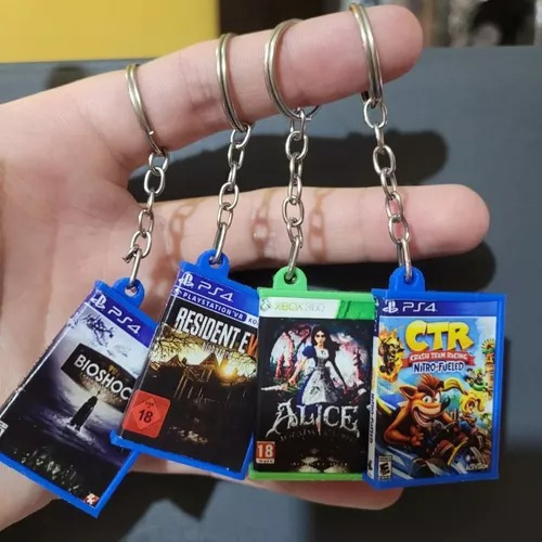 4 Llaveros Video Juegos Playstation Xbox Nintendo Pc Wii X4