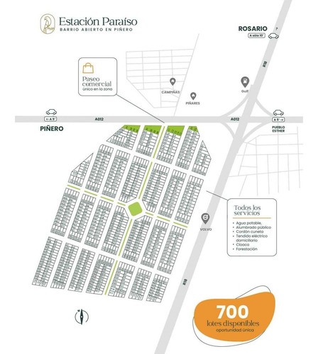 Imagen 2 de 6 de Lote En Estación Paraiso, En Piñero. Barrio En Desarrollo
