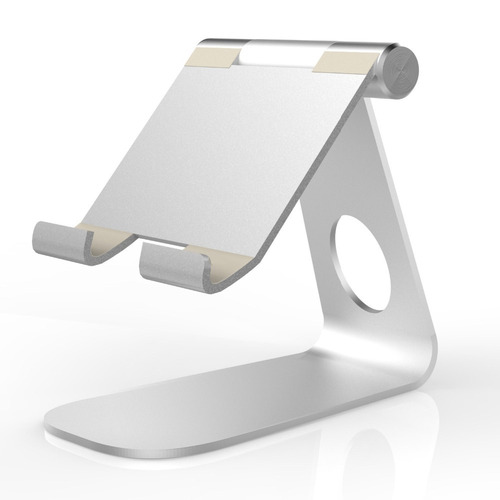 Imagem 1 de 5 de Suporte Universal Para Tablet Celular Ajustável Aluminio