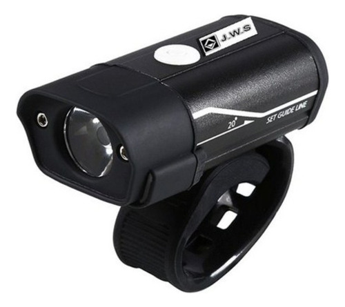 Farol Led Para Bicicleta Com Sinalizador Lateral 500lumens Cor Preto