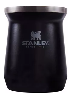 Mate Stanley Térmico 236 Ml Negro + Bombilla Pico Loro