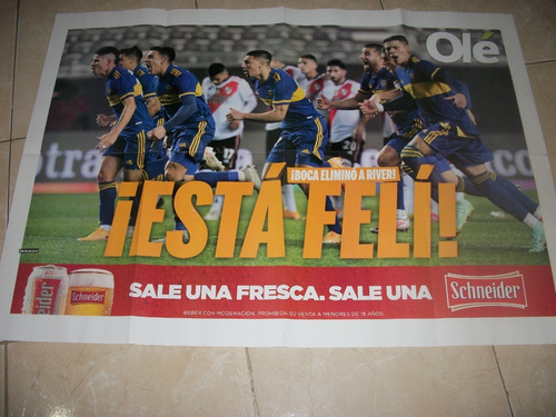 Boca Vs. River Copa Argentina 2021 Poster Doble (Usado)