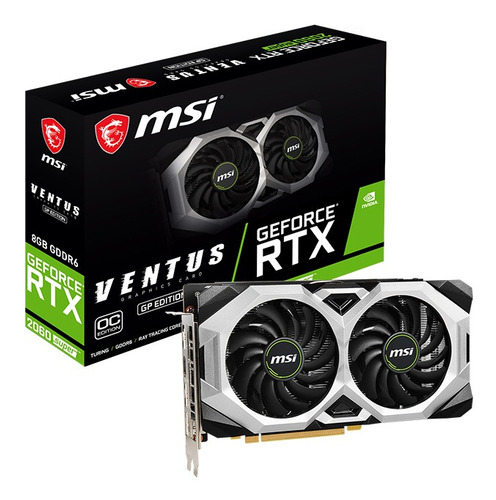 Imagen 5 de 5 de Placa de video Nvidia MSI Ventus GeForce RTX 20 Series RTX 2060 SUPER GEFORCE RTX 2060 SUPER VENTUS GP OC OC Edition 8GB