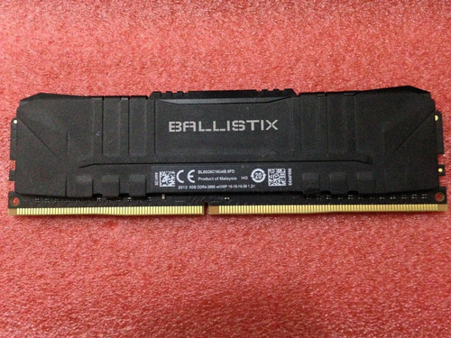 Memória Ddr4 Crucial Ballistix 8gb 2666mhz Black Usada