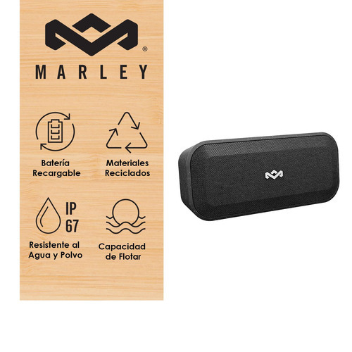 Parlante Bluetooth No Bounds Xl Signature Black House Of Marley