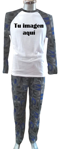 Pijama Personalizada Hombre Diseño Letras Adid4s