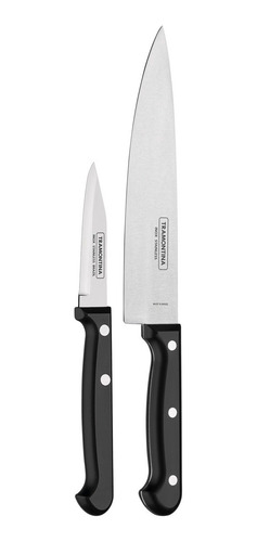 Imagen 1 de 4 de Cuchilla Cocina Tramontina 2 Piezas Ultracorte Inoxidable