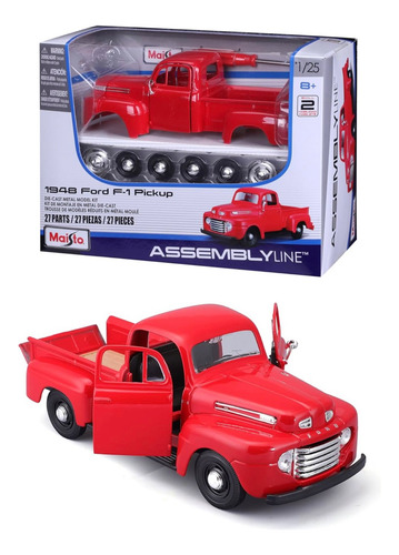 Ford F1 Pickup 1948 Maisto Assembly Line 1:25 Rojo (Usado)