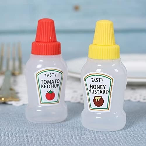 6 Pcs Botellas Vacías De Condimentos Para Exprimir, 25 Ml