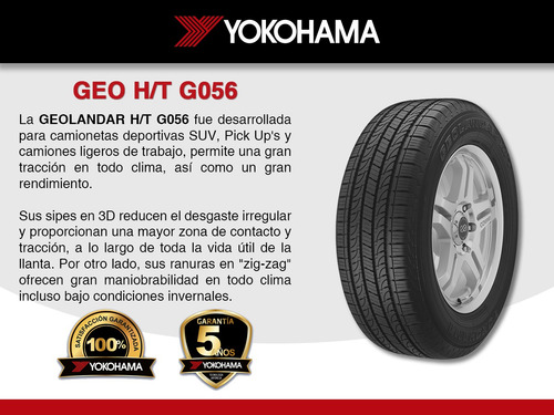 Paq 4 Llantas Yokohama P255/70r18 Geolandar G056 H/t 112h